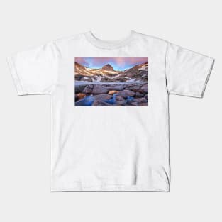 Blue Lake Sunrise Kids T-Shirt